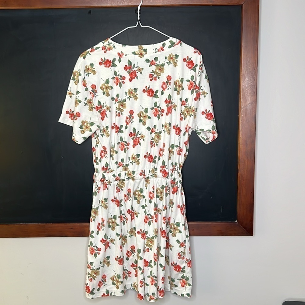 Spring Harbor Women Size M Floral Romper Button Up Tie Vintage - Picture 5 of 5